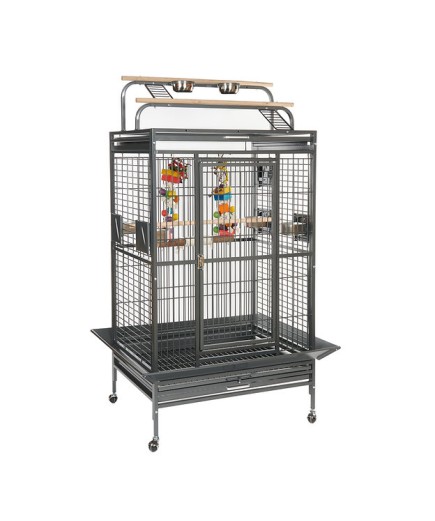 Rainforest Cages Santos II Play Gym Top Parrot Cage - Antique